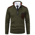 Pullover Men Sweater Thick Polo Shirts Korean Half Zipper