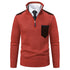 Pullover Men Sweater Thick Polo Shirts Korean Half Zipper