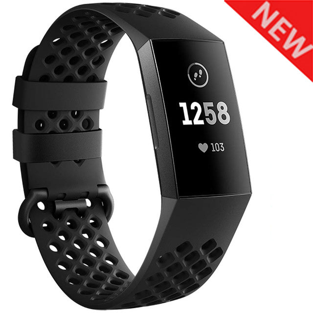 Sporty Silicone Wristwatch Strap