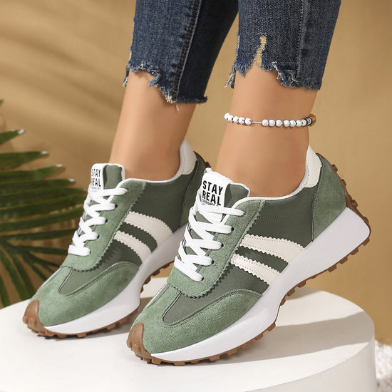 Stripe Lace-up Sneakers Women&